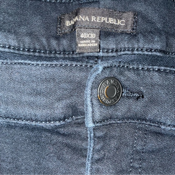 Banana Republic Navy Slim 5-Pocket Stretch Pants 40x30 - Picture 2 of 4